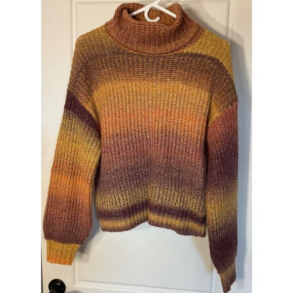 Old Navy Ombre Shaker Stitch Knit Pullover Turtleneck Sweater S - Picture 1 of 5